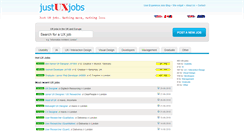 Desktop Screenshot of justuxjobs.co.uk
